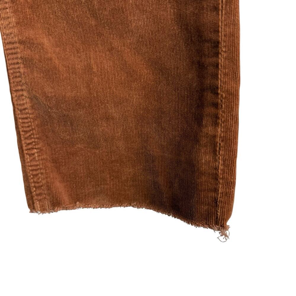 Mother Pants Womens 28 Brown Dazzler Ankle Fray Mid Rise Corduroy Straight Leg - Picture 7 of 16